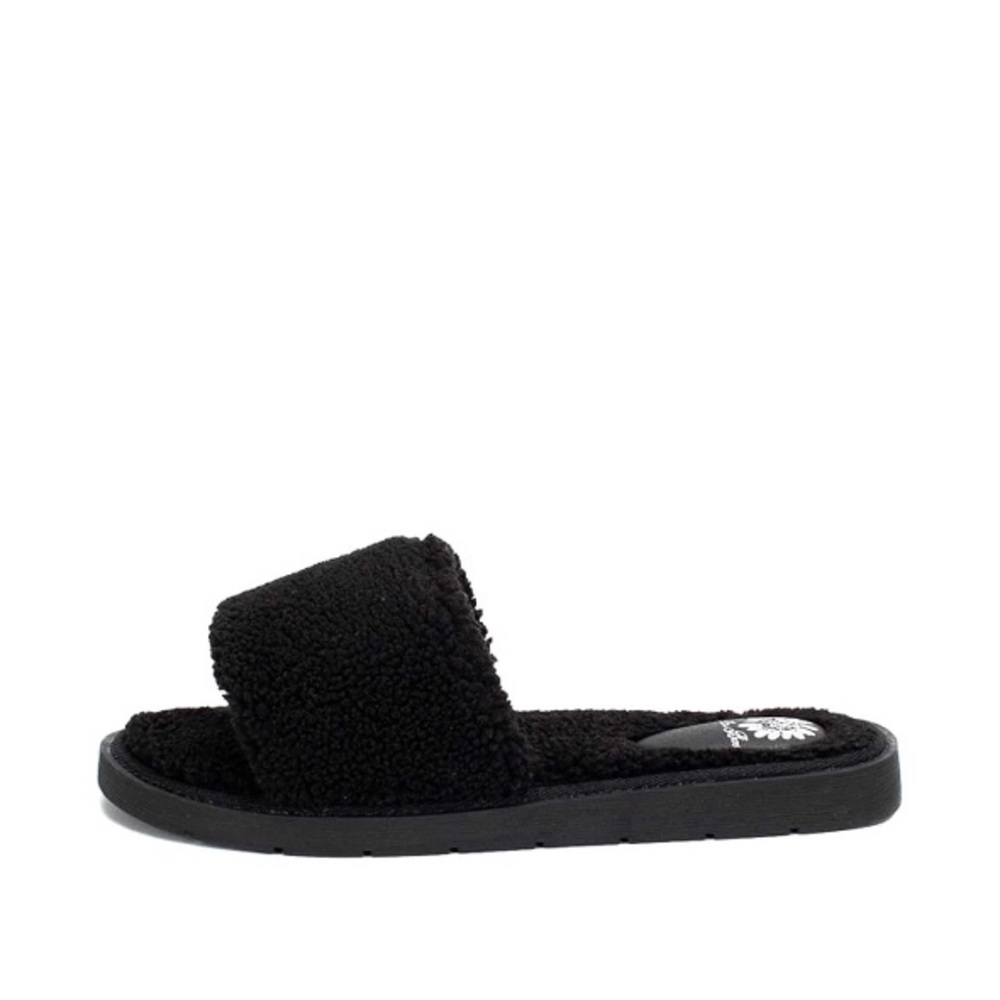 YELLOW BOX Fenula BLACK SLIPPERS MEDIUM WIDTH NEW IN BOX
